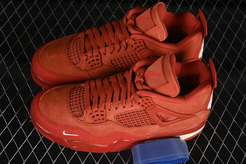 All categories Air Jordan Jordan series basketball shoes Air Jordan 4 GX foreign trade version Nigel Sylvester x Air Jordan 4 OG "Brick By Brick" AJ4 Joe 4 Orange Brown Suede DR5415-100